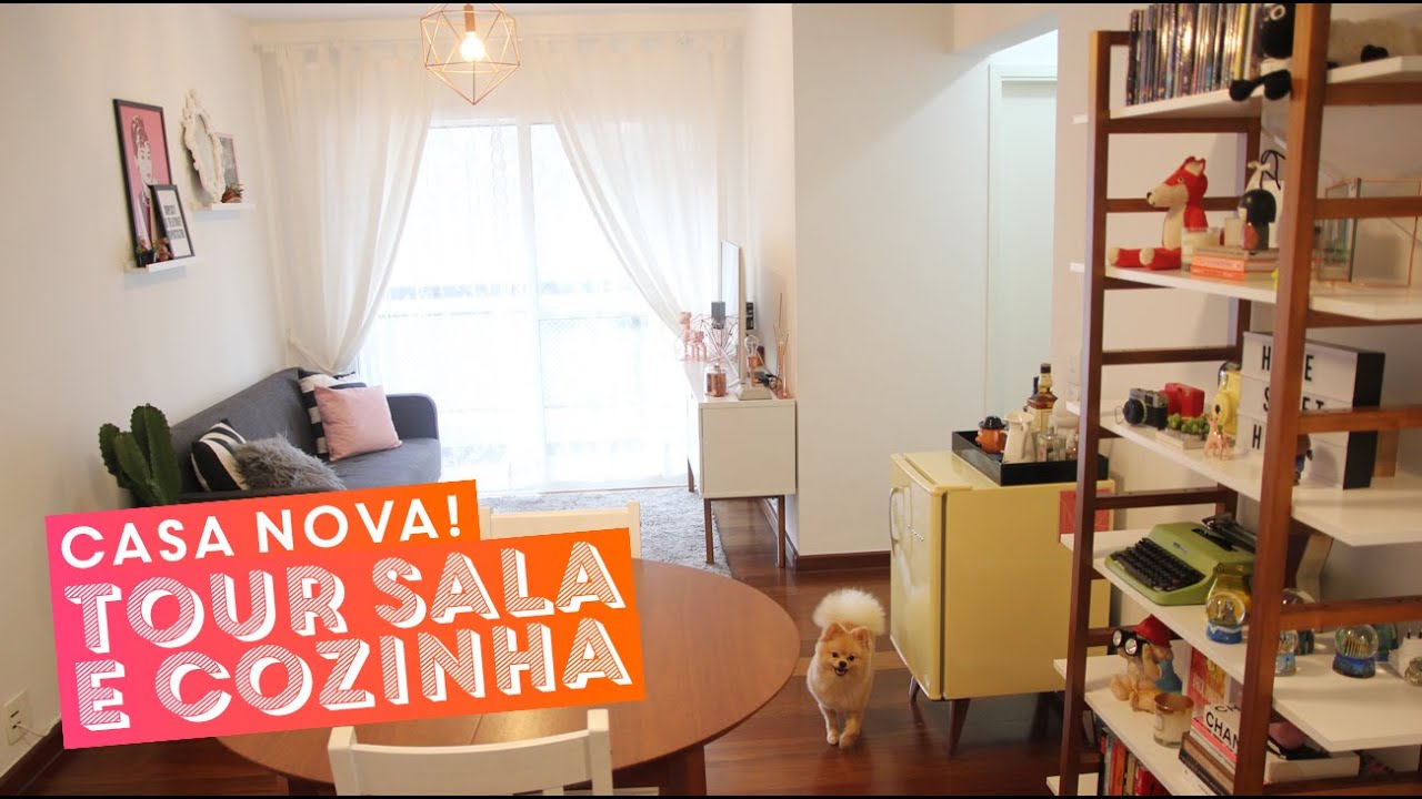 Tour do apê novo: sala e cozinha • Karol Pinheiro