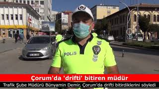 Çorum’da drifti bitiren müdür!