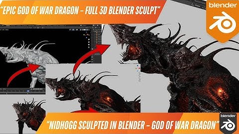Modeling Nidhogg from God of War in Blender - Insane 3D Creature Sculpt!