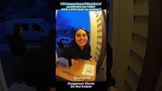 They tried to steal the package and got invited to the color festival 🤯😱👀 #funny #prank #foryou