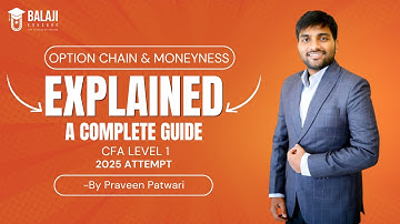 Option Chain & Moneyness Explained: A Complete Guide | CFA Level 1  | Balaji Educare