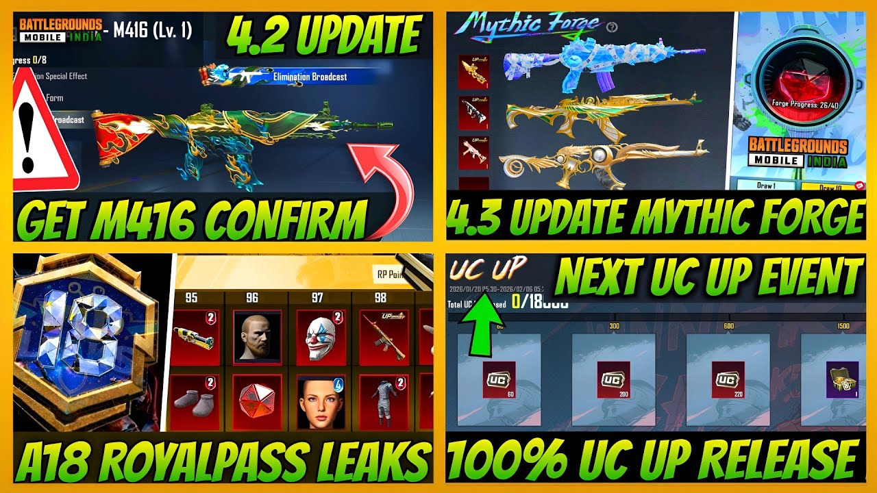 🤩 Secret | Get M416 in Cheapest UC | Next Mythic Forge Upgrade Gun | A18 Royal Pass 1–100 RP