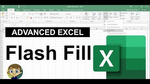 FLASH FILL | DATA TAB | DATA TOOLS SECTION
