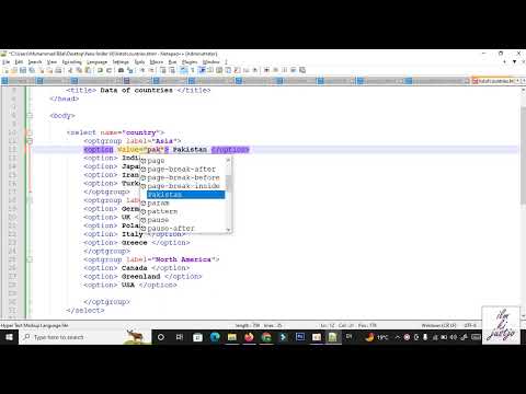 🌐Select, Option, and Optgroup Tags in HTML - Part 2 | Form Elements | Urdu/Hindi Tutorial 📄📦🏛️