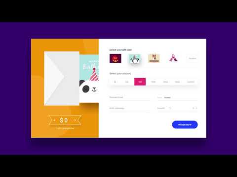 Gift Card Desktop UI Prototype Animation
