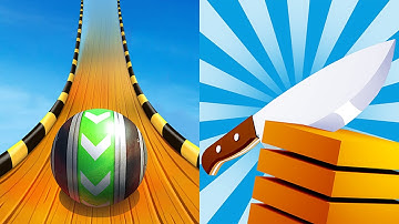 Sky Rolling Ball 3D Vs Slice it all All Levels NEW UPDATE Gameplay Android, iOS #82