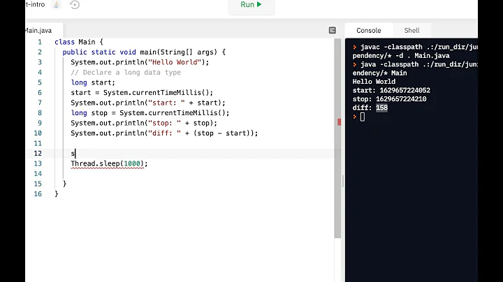 Java Programming Skills Using Replit: System.currentTimeMillis()