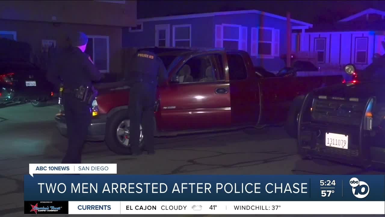 2 men arrested after police chase ends in Normal Heights - YouTube
