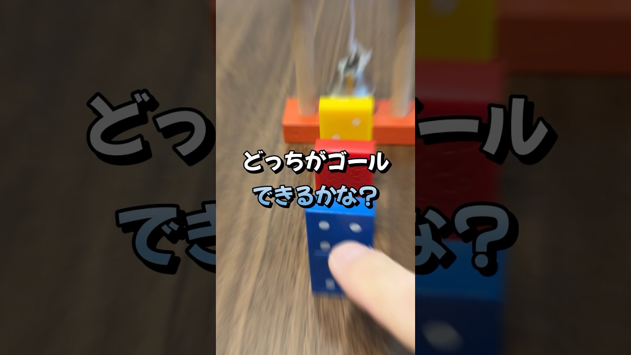AかB、どっちのドミノがゴールまで行く?よく見て予想してみてね!【初級編】