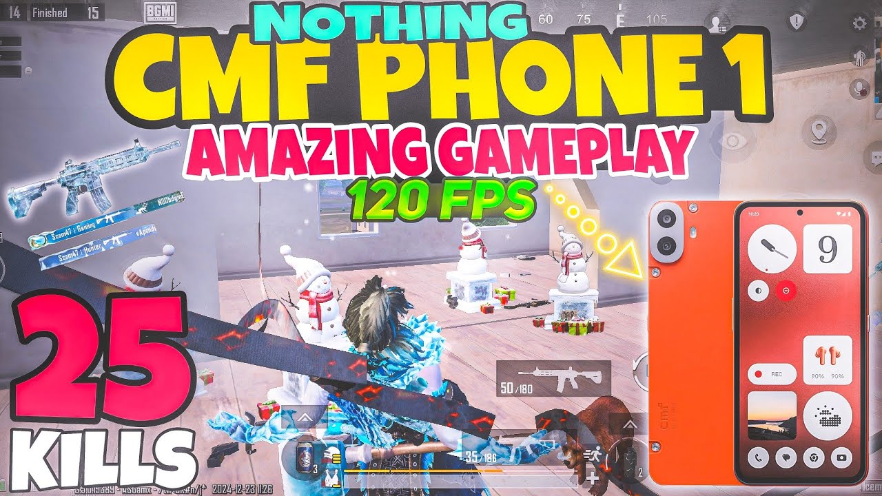 🔥CMF Phone 1 5G : 120Fps BGMI Test on Fps Meter | Cmf Phone 1 Gaming ...