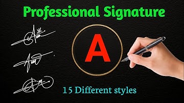 15 Creative "A" Letter Signature Designs | Unique Signature Ideas for Your Name