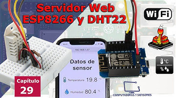 Servidor Web mediante ESP8266 y DHT22 en red WiFi, código en Micropython, base para futuro MQTT, IoT