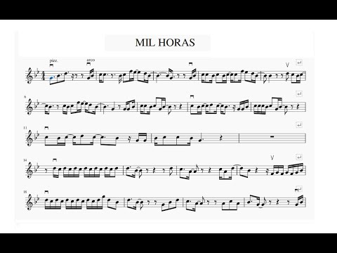 Mil Horas (Los Abuelos de la Nada) en Violín-Pentagrama
