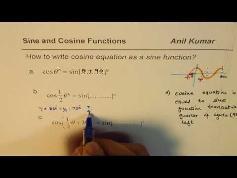 ভিডিও: কোসাইনের ক্ষেত্রে কীভাবে সাইন প্রকাশ করবেন