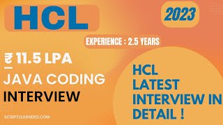 HCL Coding Interview 2023 | Most Important Java Coding Interview Questions 2023 | CTC : 11.5 LPA