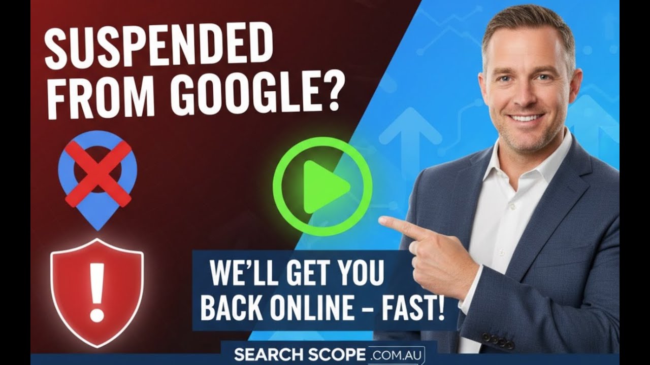 Dorian Menard, founder of Search Scope, in the promo video about Google Business Profile reinstatement