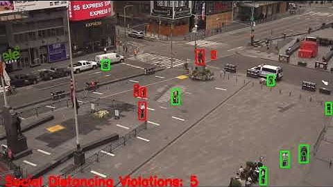 Social Distance Evaluating for COVID19. (YOLO object detection with pixel calibration) - DEMO