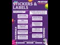 Stickers and labels that work for you.