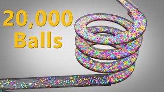 20,000 Color Balls Marble Run Loop animation V01 screenshot 2