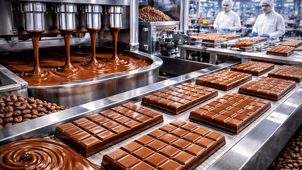 Chocolate Bar Production Line | How Chocolate Is Made in a Modern Factory