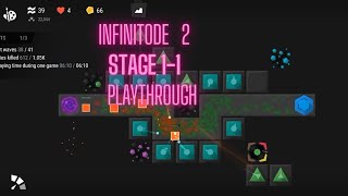 Infinitode 2, stage 1-1 playthrough