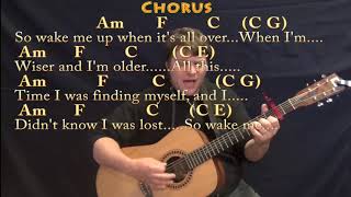 Wake Me Up (Avicii) Guitar Cover Lesson with Chords/Lyrics - Capo 2nd Fret