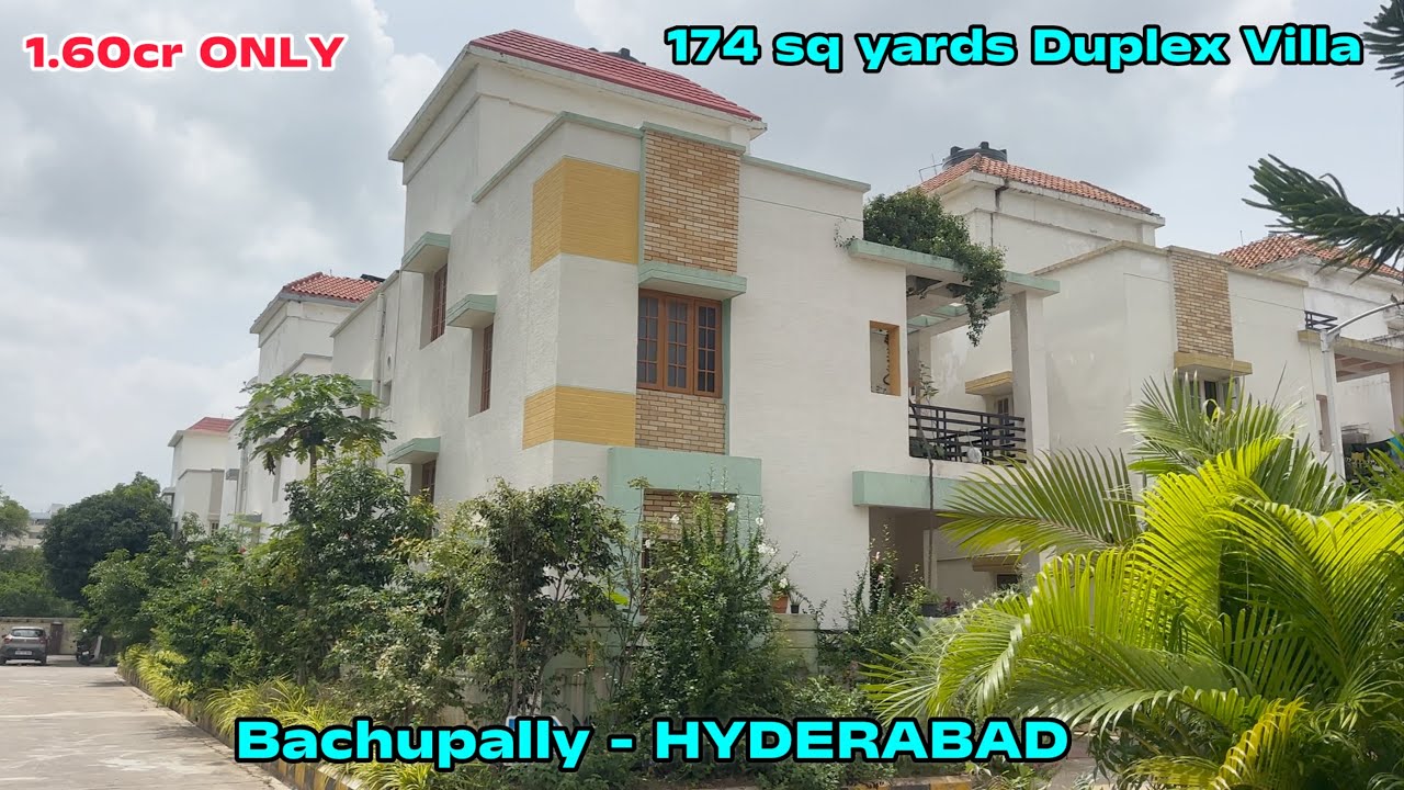 || 174 sq yards || Semi furnished Duplex villa for sale in Gated Community, Bachupally, Hyderabad