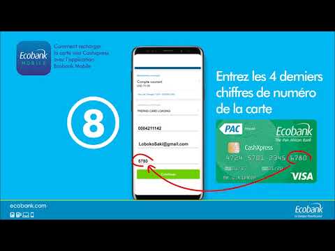Comment recharger la Carte Visa Cashxpress Ecobank RDC