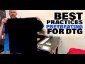 Pretreating shirts for DTG - Best Practice