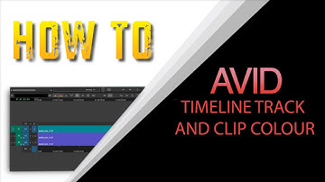 HOW TO ALTER AVID TIMELINE TRACK & CLIP COLOUR