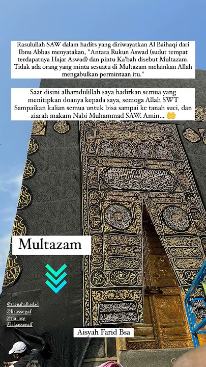 Multazam | Masjid Nabawi | Umrah Pilgrimage | Ustadzah Aisyah Farid BSA