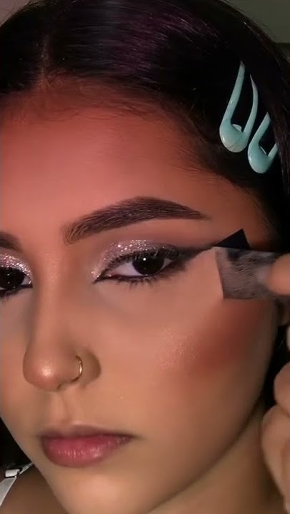 Maquiagem prata com glitter -tutorial