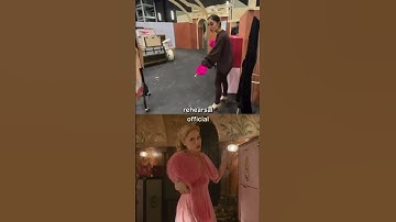 Popular scene rehearsal VS official from wicked movie