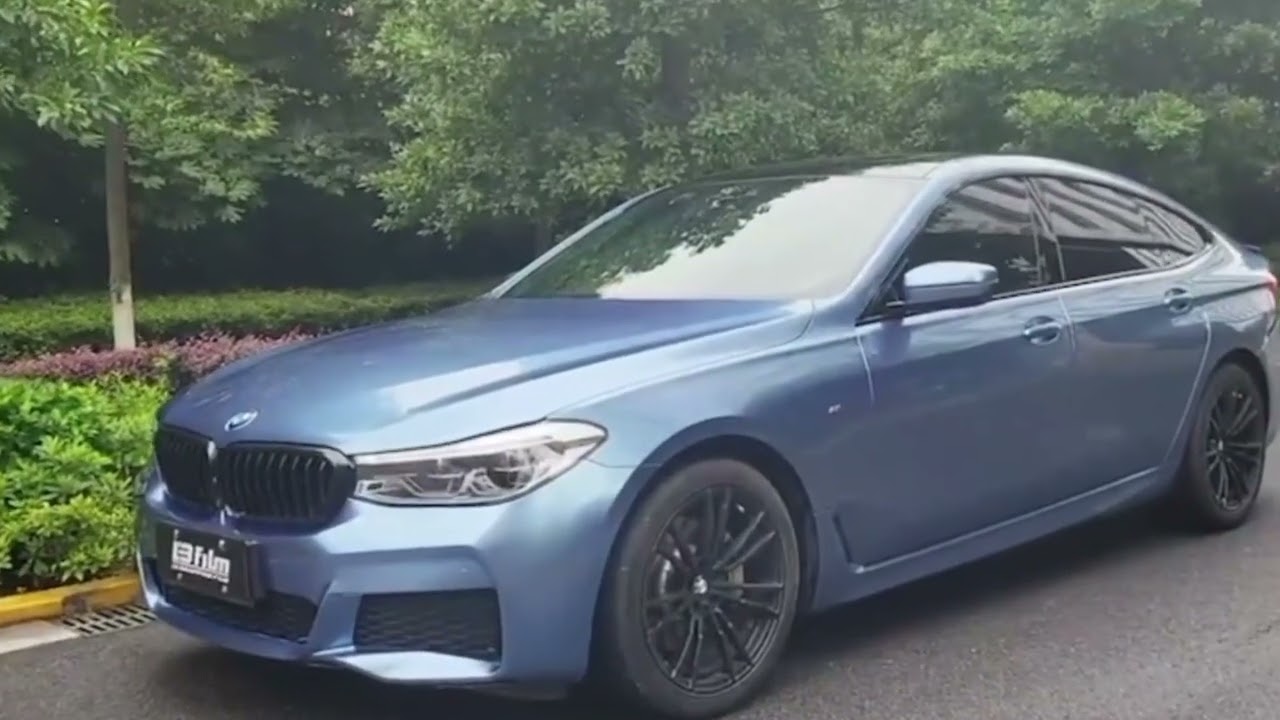 CAXVINYL Factory Direct HD PET Liner Glossy Liquid Metal Tungsten Blue Car Wrap