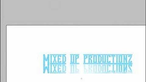 PhotoShop Tutorial - Text Mirror effect