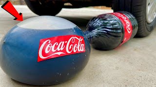 Coca Cola con Globos VS Rueda de Coche | Aplastando Cosas Crujientes y Suaves! [Satisfying]