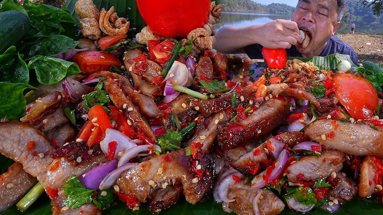 ยำคอหมูย่างครั้งแรกของปี67ลำแต๊ลำว่า-24-01-2024-