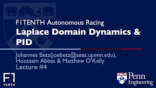 F1TENTH Autonomous Racing: PID Control & Laplace Domain