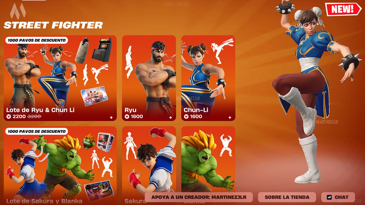 VUELVE SKIN CHUN-LI, Skin RYU, Skin BLANKA, Nuevas Skins SON HEUNG-MING ...