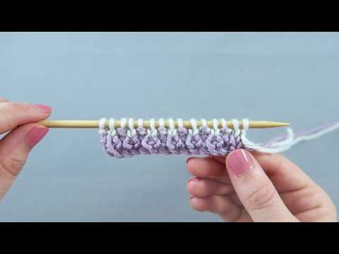 How to knit 2-Row Stripes Half Fisherman's Rib