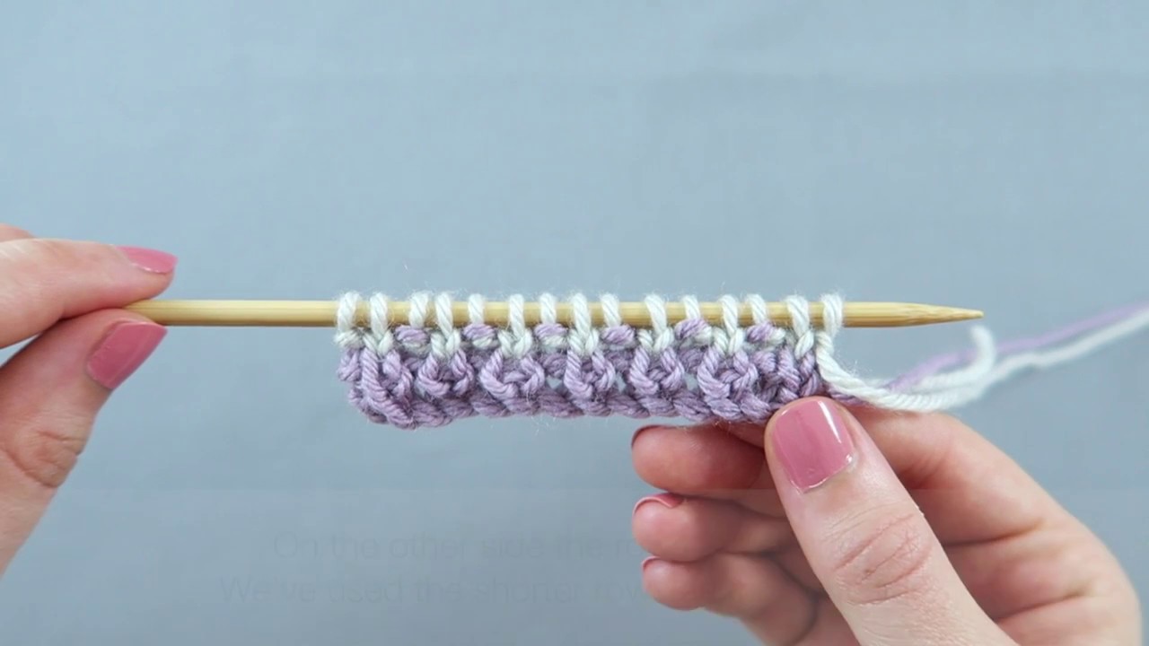 How to knit 2-Row Stripes Half Fisherman's Rib