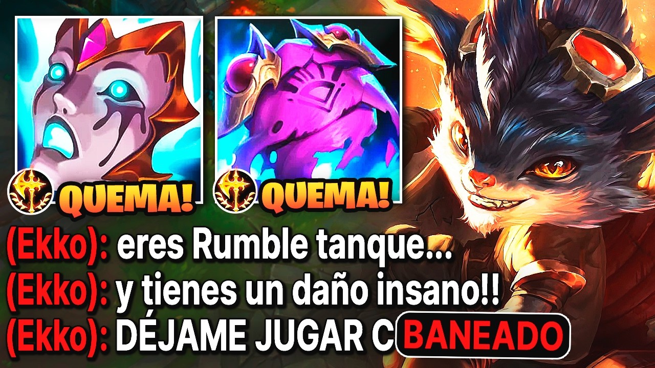 Rumble pero derrite el 100% de vida al rival con su build definitiva de quemaduras