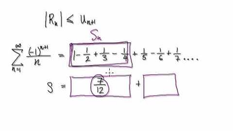 Video 2811 - Alternating series estimation theorem