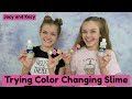 Trying Color Changing Slime ~ Jacy and Kacy