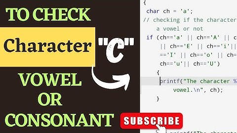 c program to check a character is vowel or consonant. #cprogram