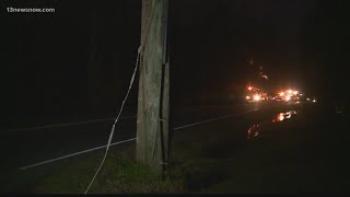 Early morning police pursuit ends with crash in Virginia Beach