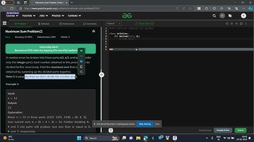 Maximum Sum Problem GFG POTD PYTHON solution geeks for geeks problem of the day python solution DP