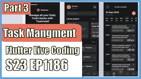 [Flutter] Flutter Live Coding EP1186 (Task Management App Part 3)