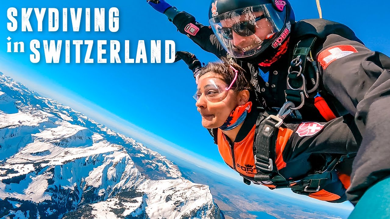 SKYDIVING IN SWITZERLAND!🇨🇭 | Most Beautiful Skydiving Experience in Interlaken, Switzerland Ep #4