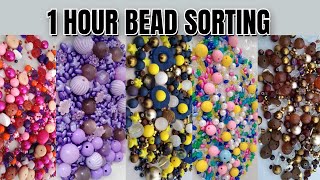 One Hour of Satisfying Bead Sorting: Mixed Beads Compilation #beadsasmr